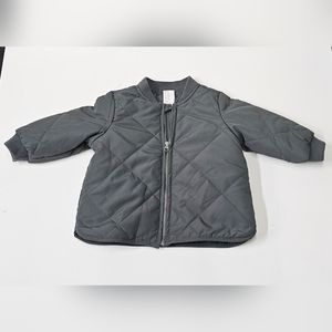 NWOT H&M Quilted Coat Full Zip Bomber Jacket 6M